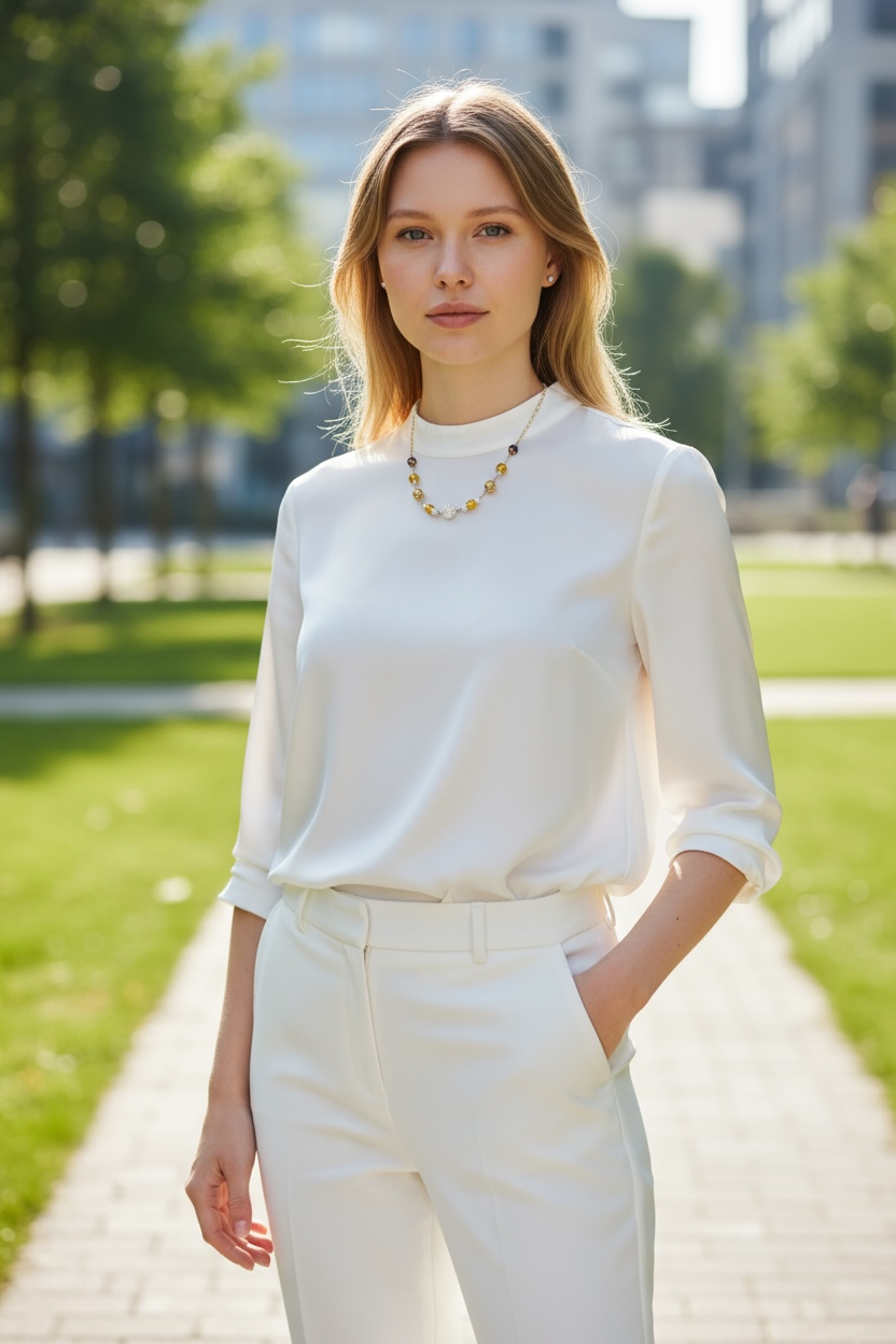 Autumn Amber and Pearl Station Necklace - Yun Boutique