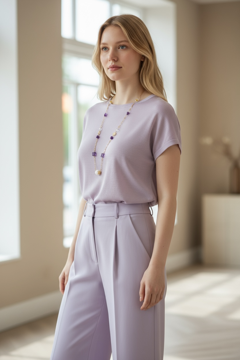 Winter Theme Gemstone Long Necklace - Yun Boutique