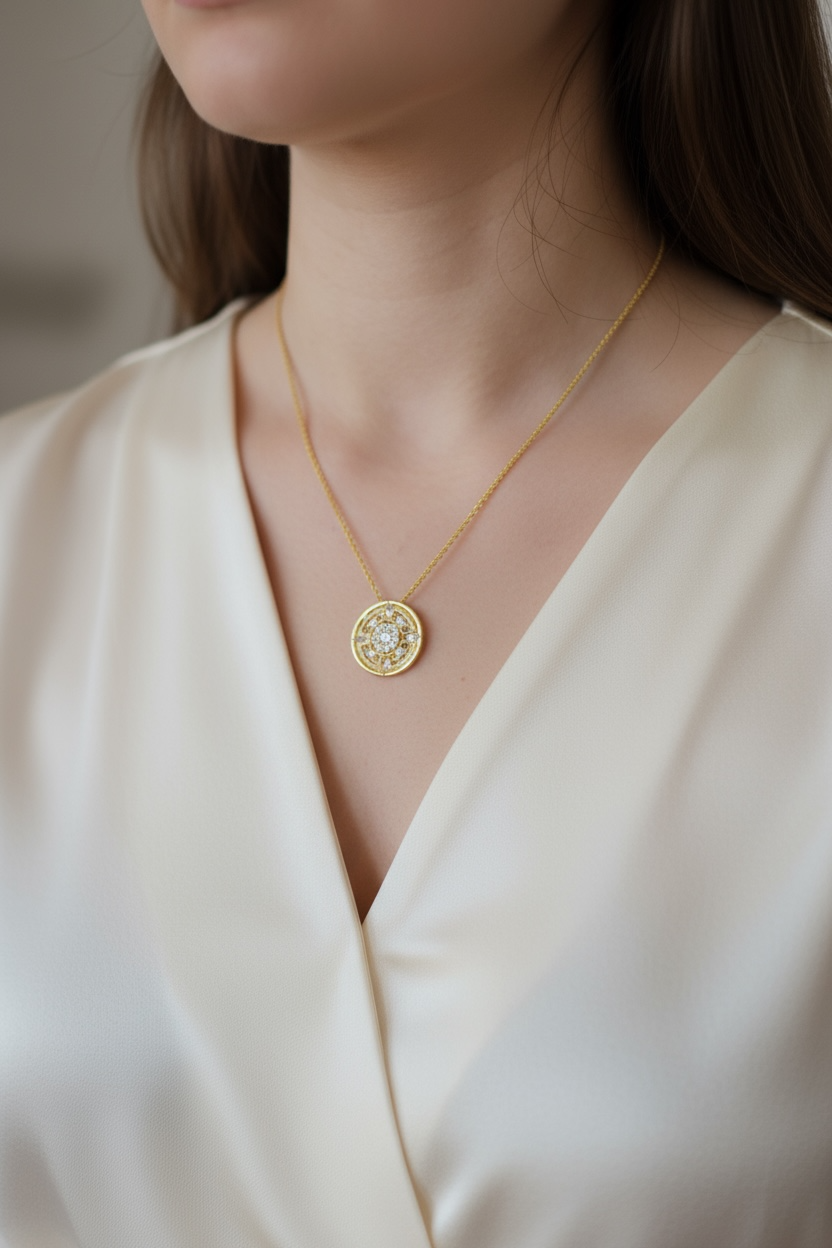 Revive Your Inner Kingdom Medium Pendant Necklace Gold - Yun Boutique