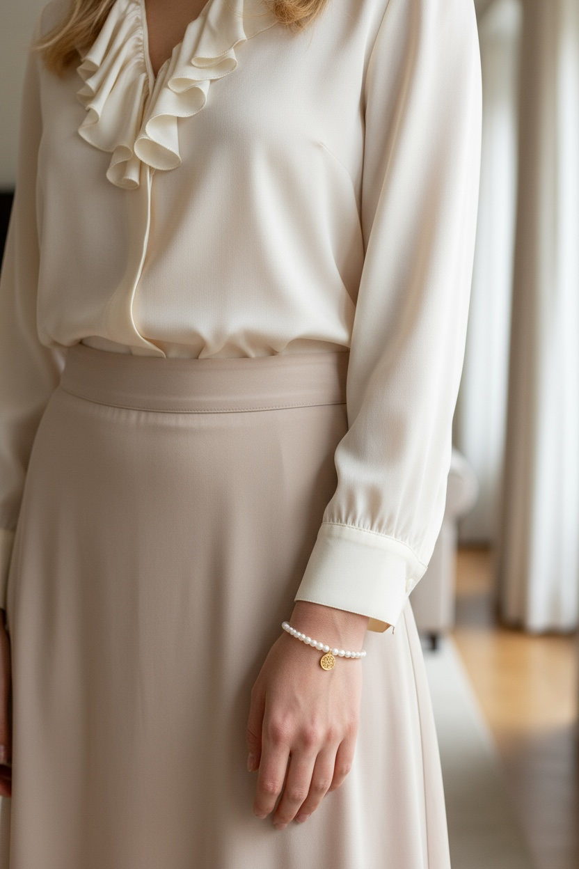 Auspicious Origin Swarovski Pearl Bracelet 3mm - Yun Boutique