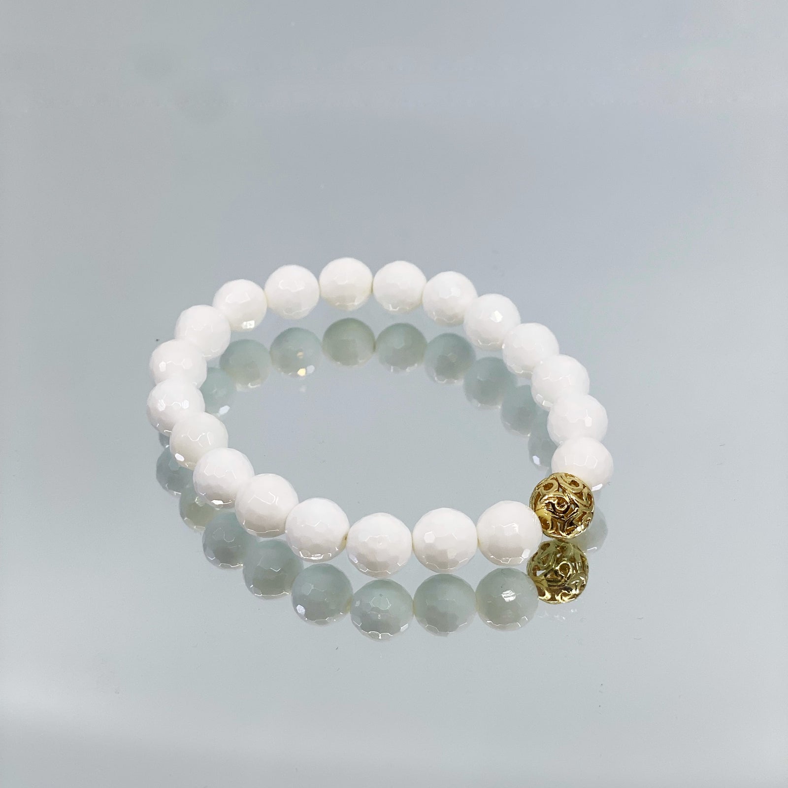 Auspicious Beaded Tridacna Bracelet 8-10mm - Yun Boutique