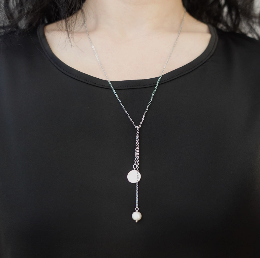 Zodiac Y Chain Necklace Silver - Yun Boutique