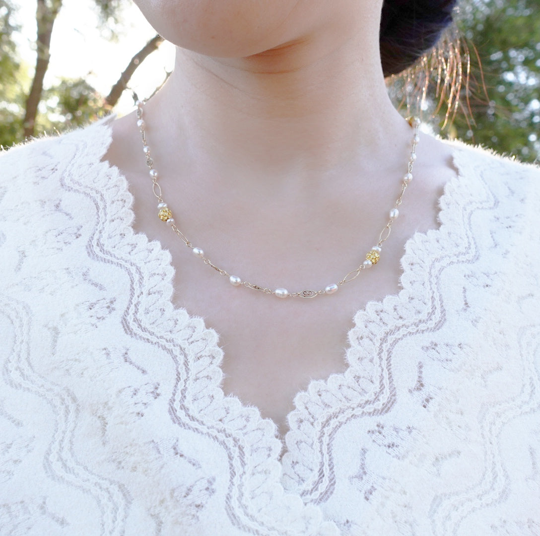 Auspicious Lotus Jewelry Set (Necklace and Bracelet) - Yun Boutique