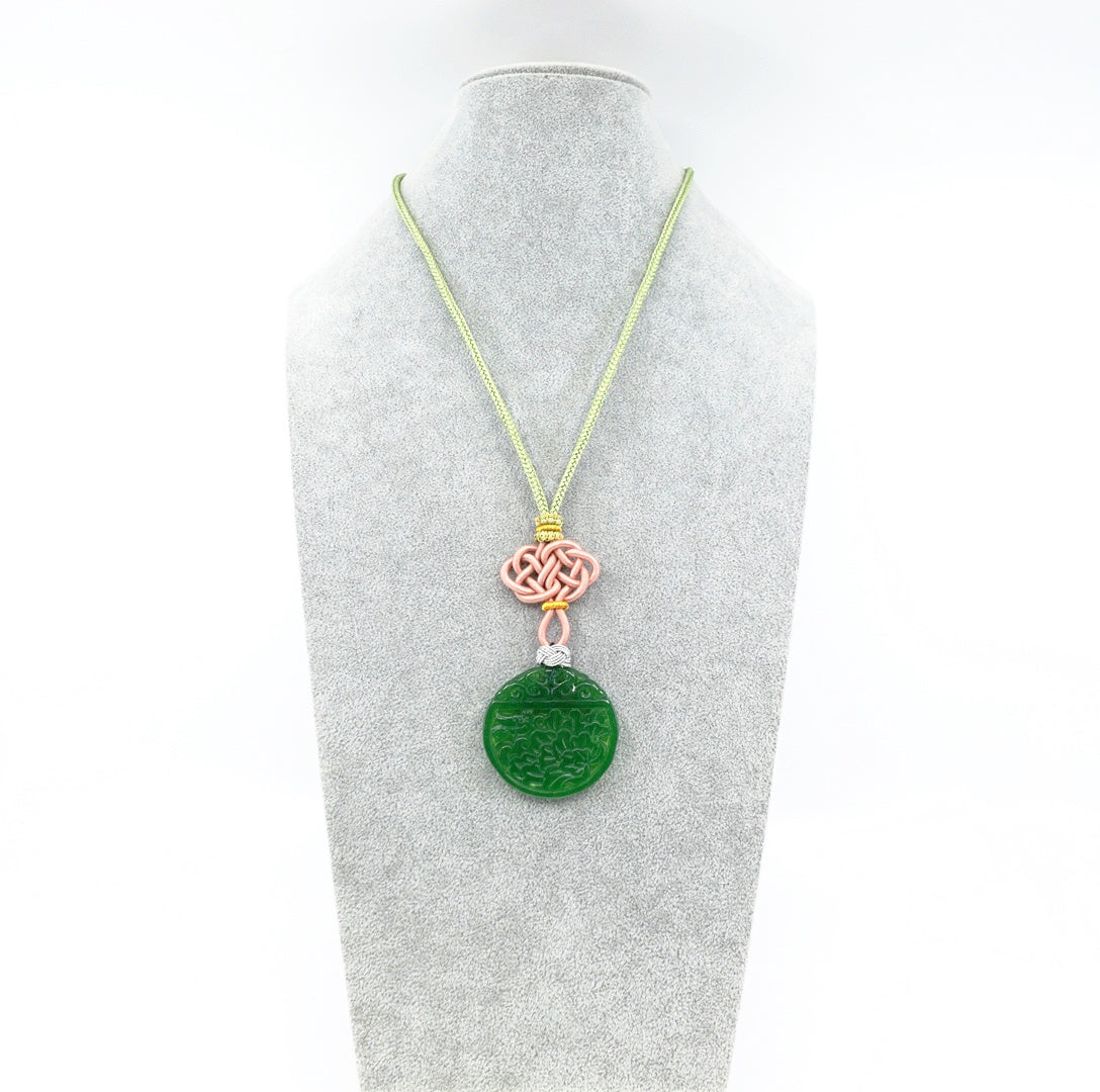 Chinese Knot Jade Pendant Necklace - Yun Boutique