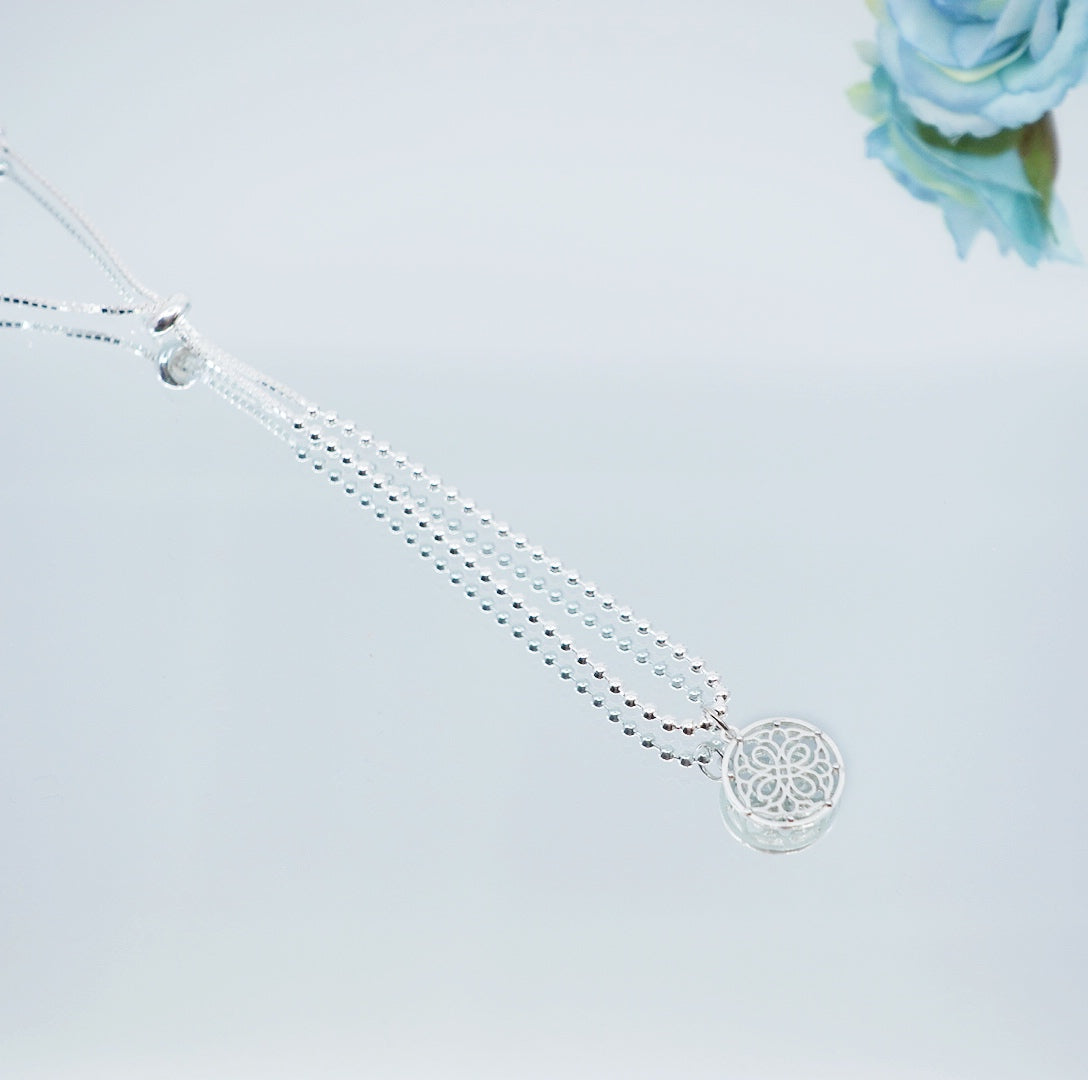 Auspicious Origin Small Pendant Bracelet Silver - Yun Boutique