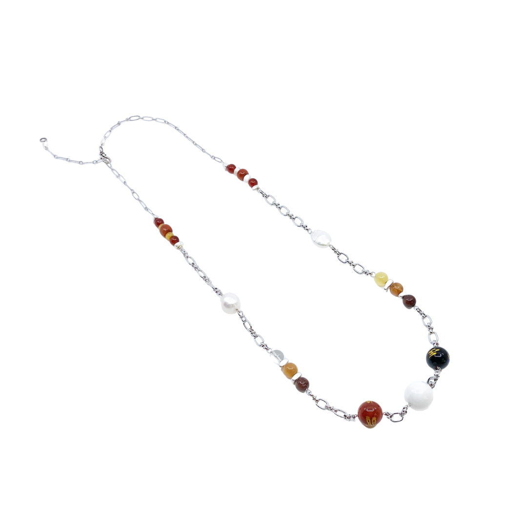 Metropolis Hermit Long Gemstone Necklace
