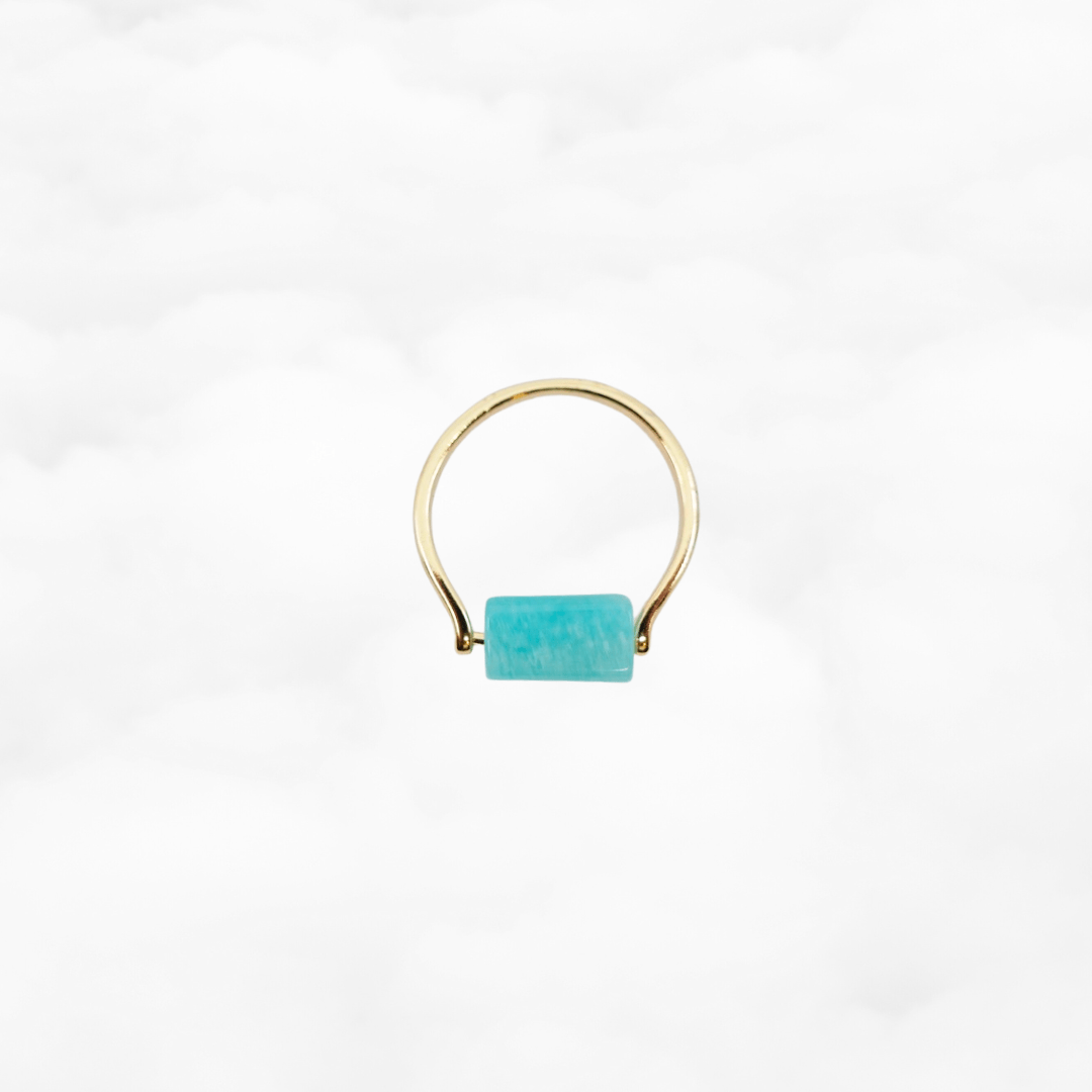 Natural Amazonite Stack Ring - Yun Boutique