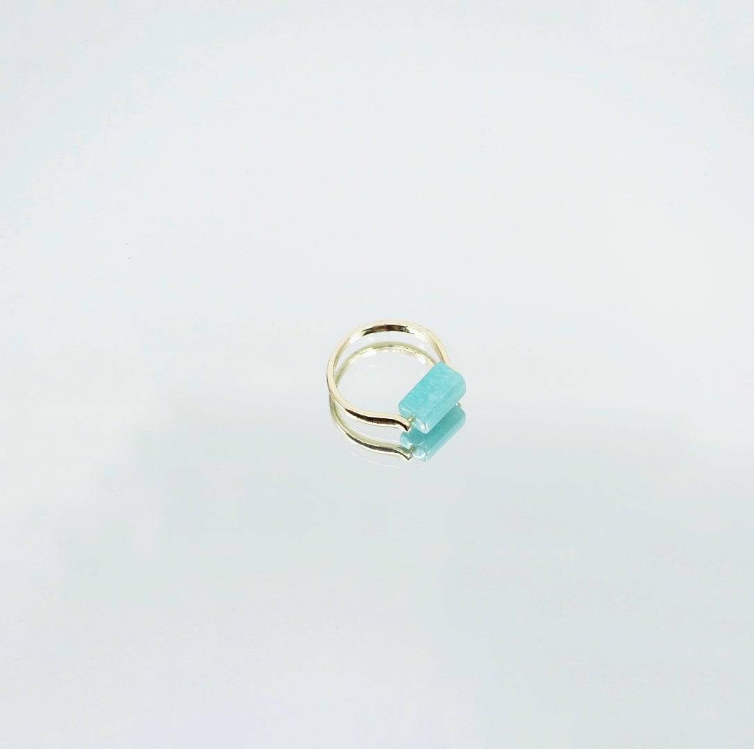Natural Amazonite Stack Ring - Yun Boutique