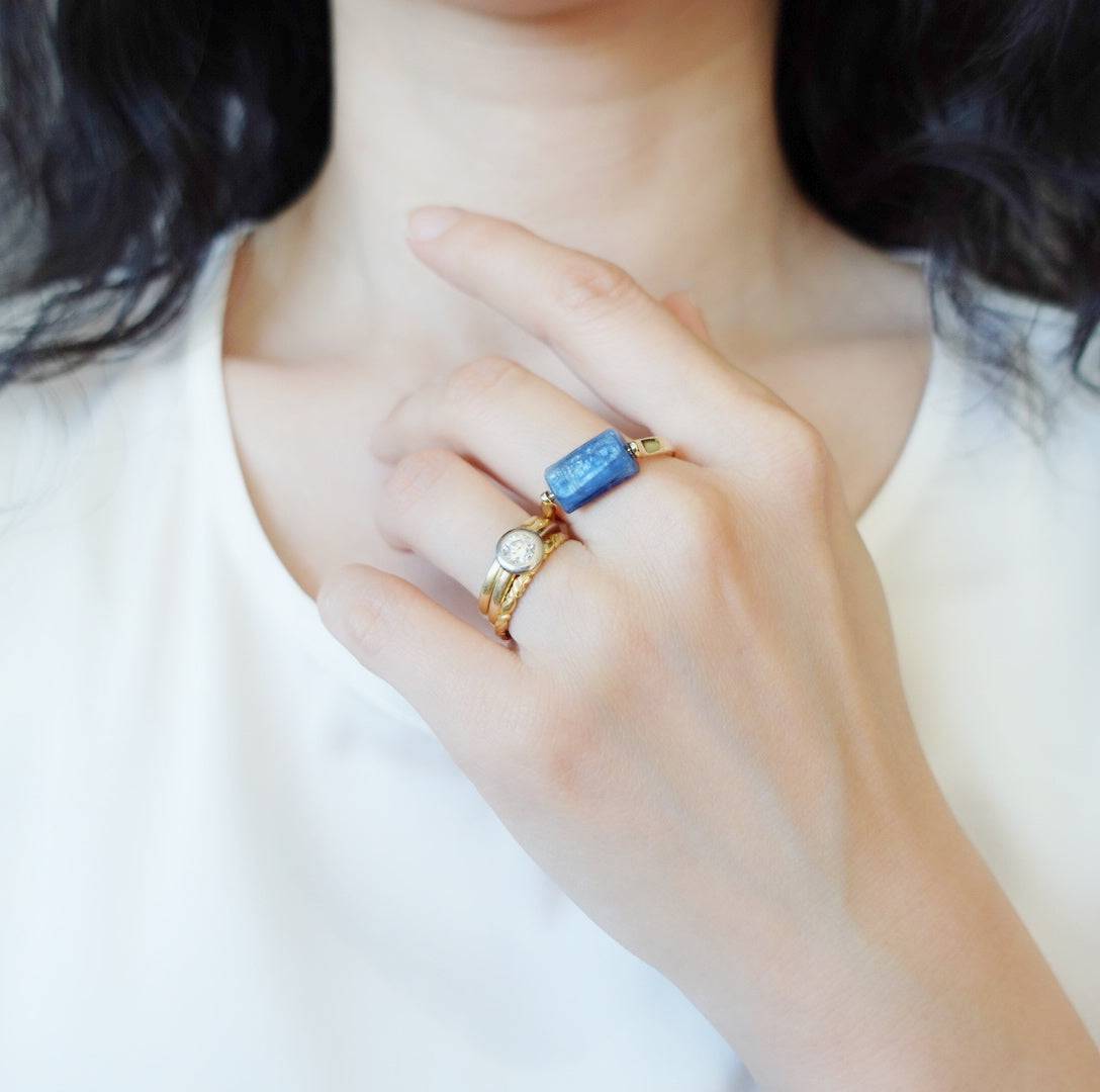 Natural Kyanite Stack Ring - Yun Boutique