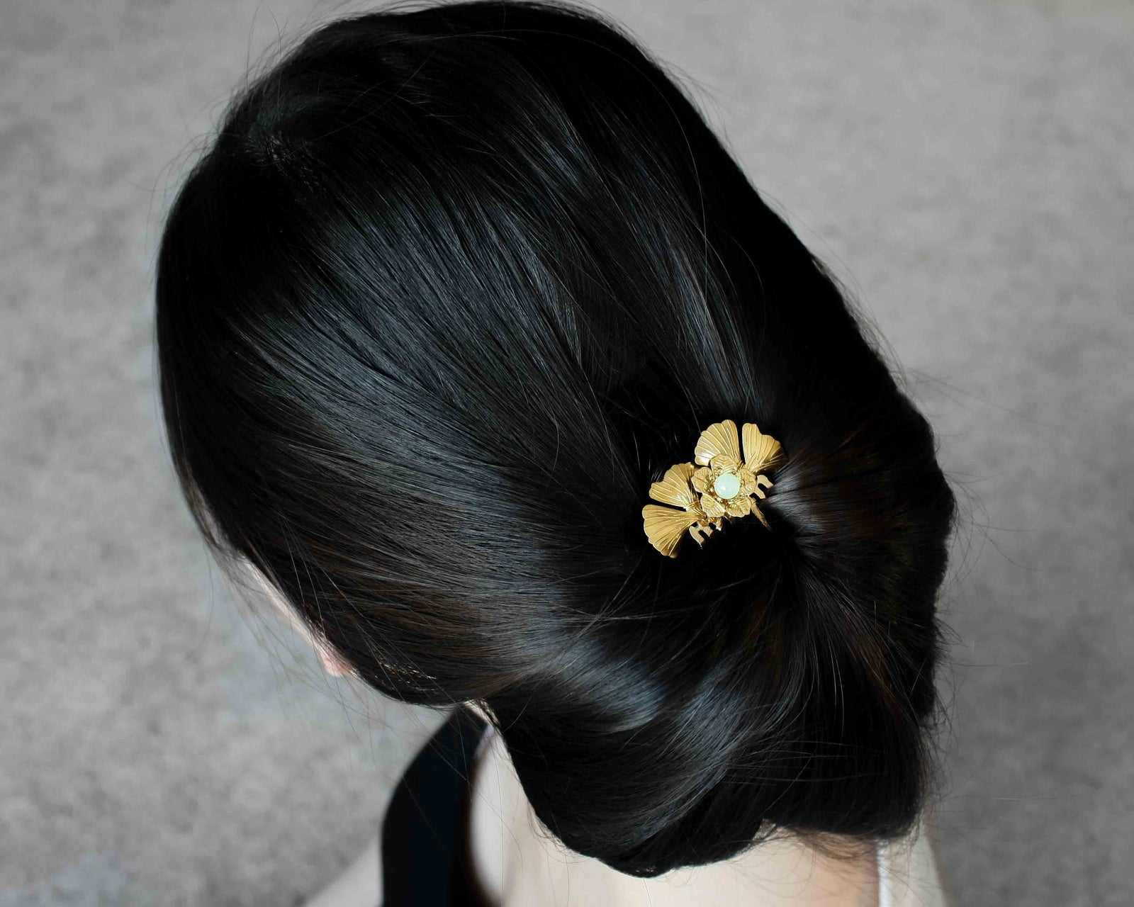 Dual-Tone Ginkgo Hair Comb - Yun Boutique
