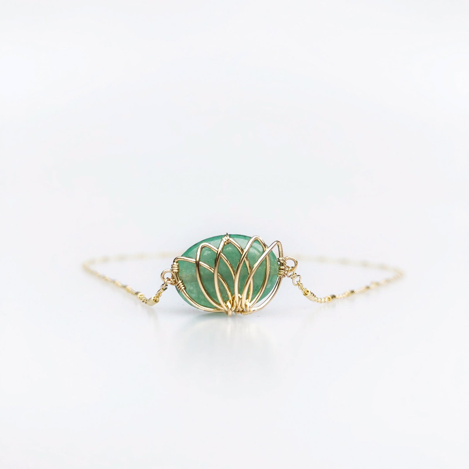 Serene Lotus Aventurine Necklace