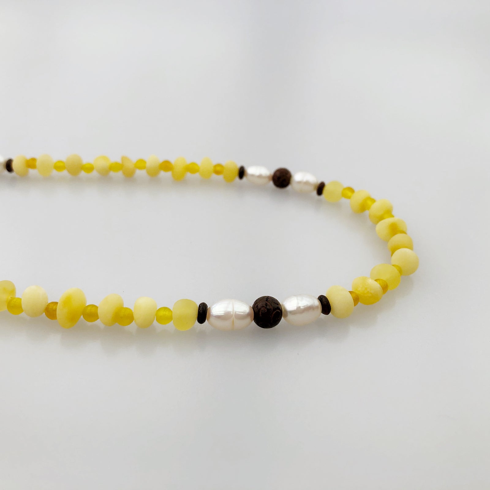 Return to Origin Beaded Amber Necklace