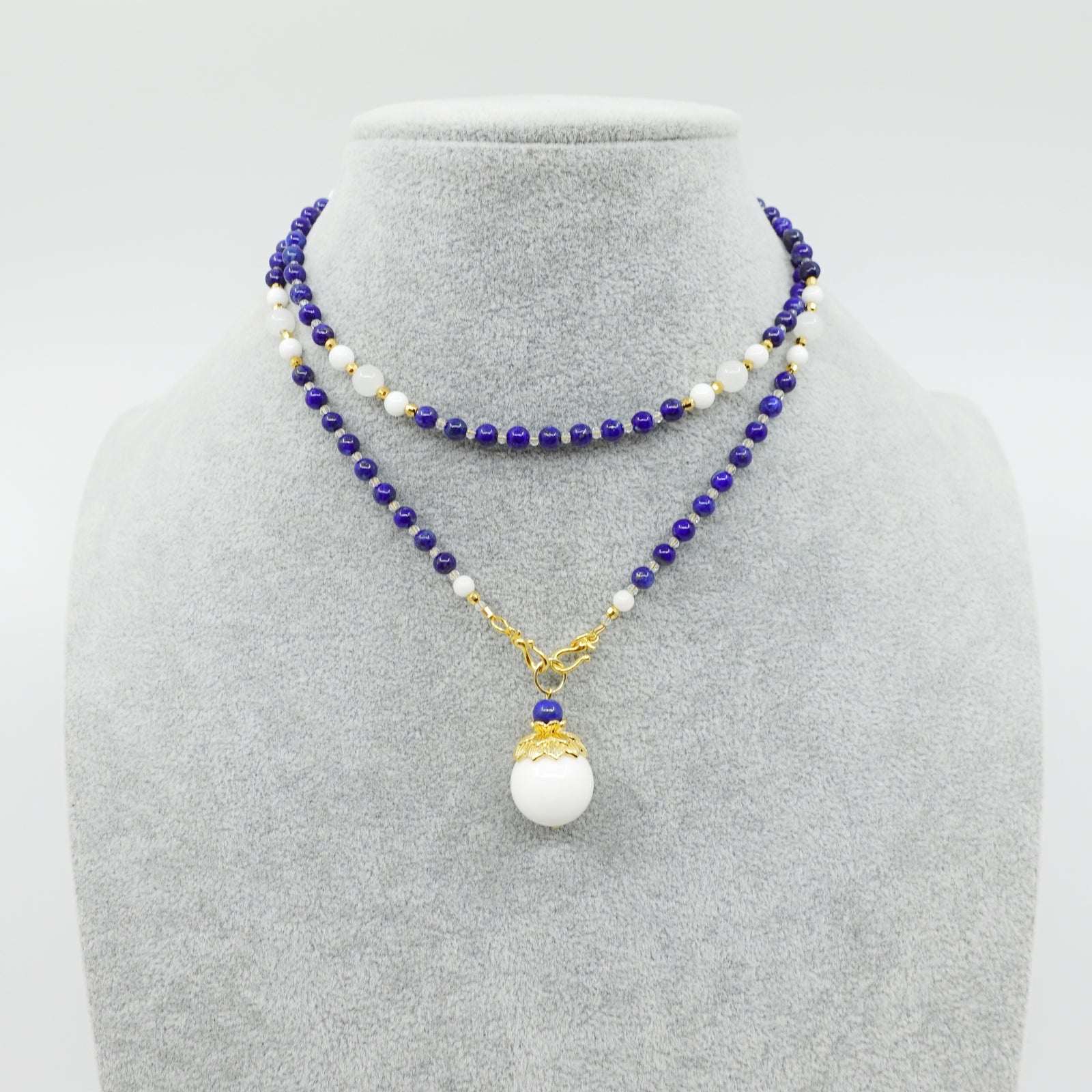 Return to Origin 4mm Lapis Pendant Necklace - Yun Boutique