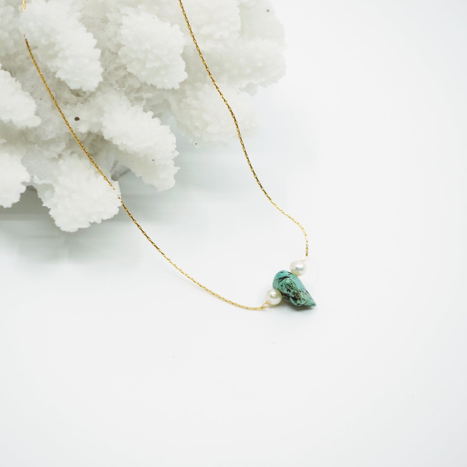 Gold Filled Turquoise Howlite Anklet - Yun Boutique