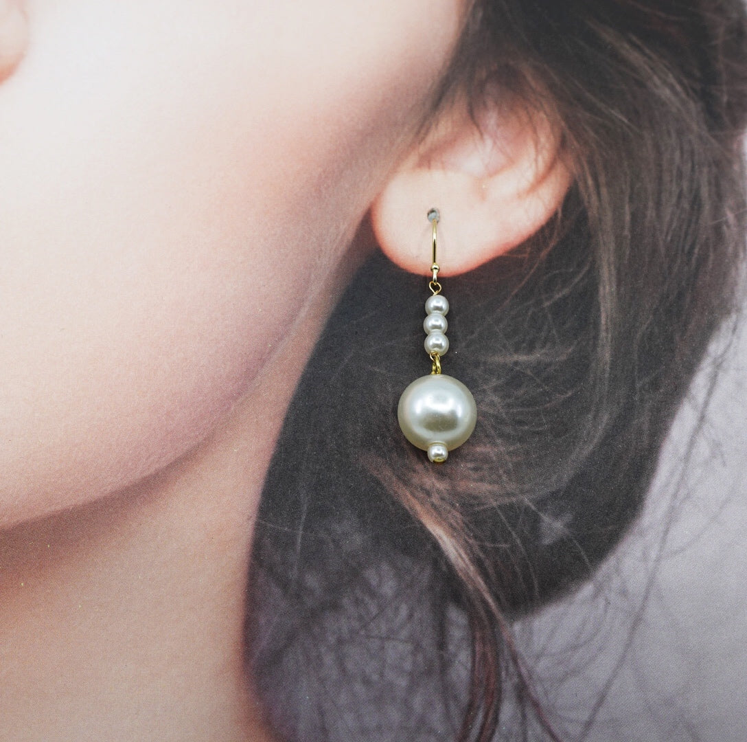 Orange Gemstone and Pearl Necklace and Earrings Set - Yun Boutique