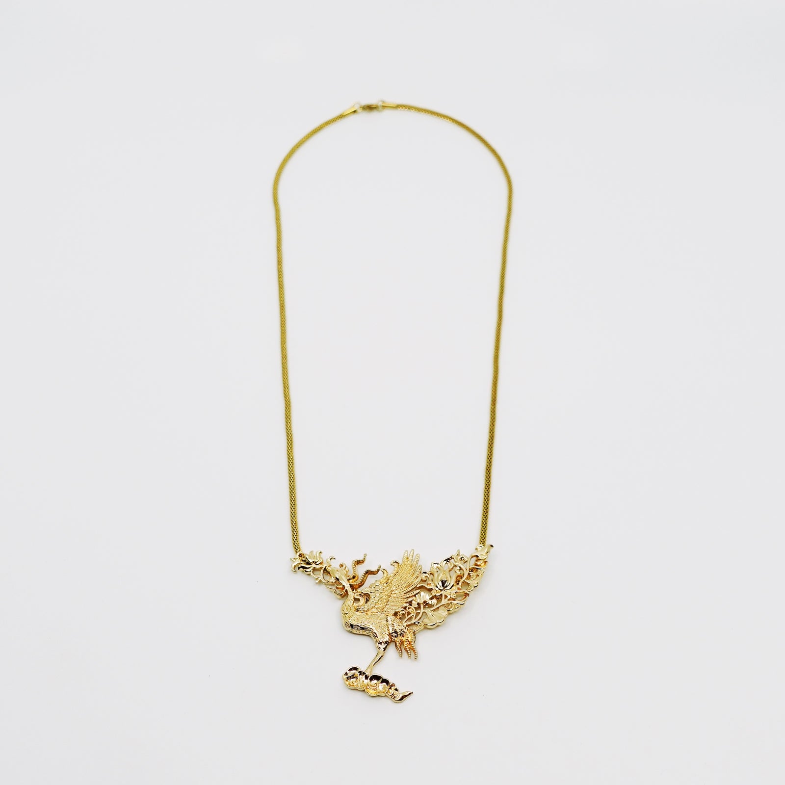 Gold Phoenix Pendant Necklace - Yun Boutique
