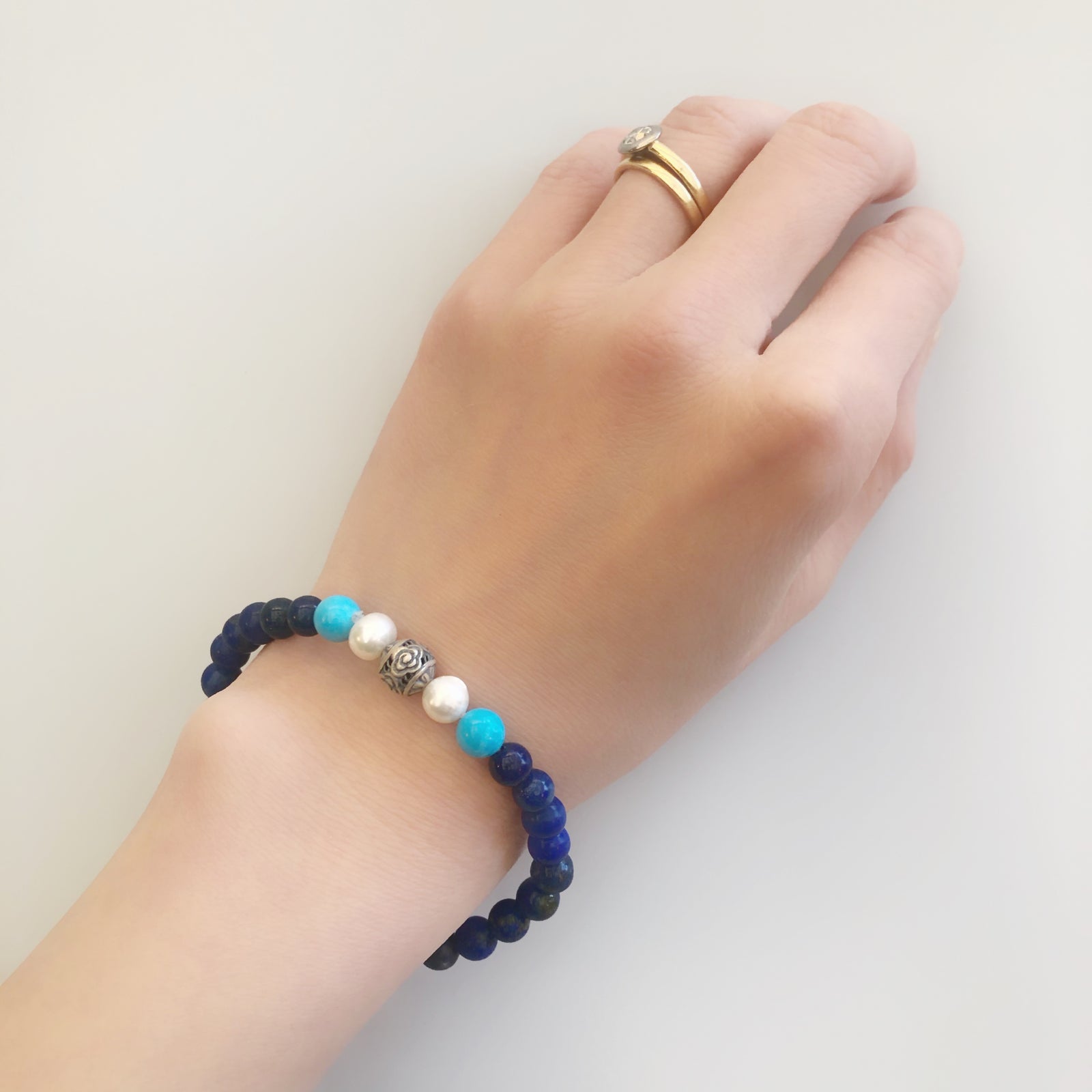 Yun Boutique Reunion Beaded Lapis Bracelet