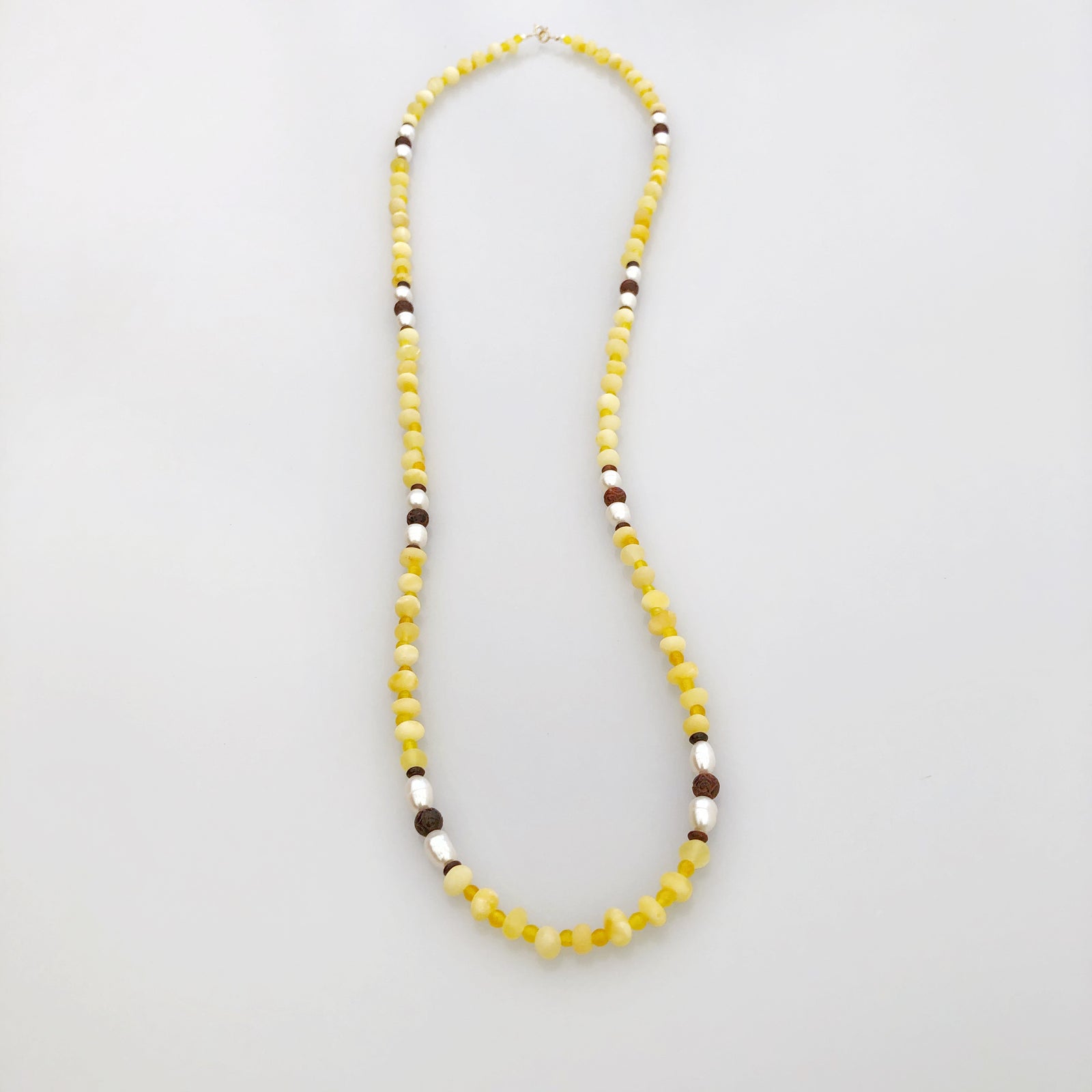 Return to Origin Beaded Amber Necklace