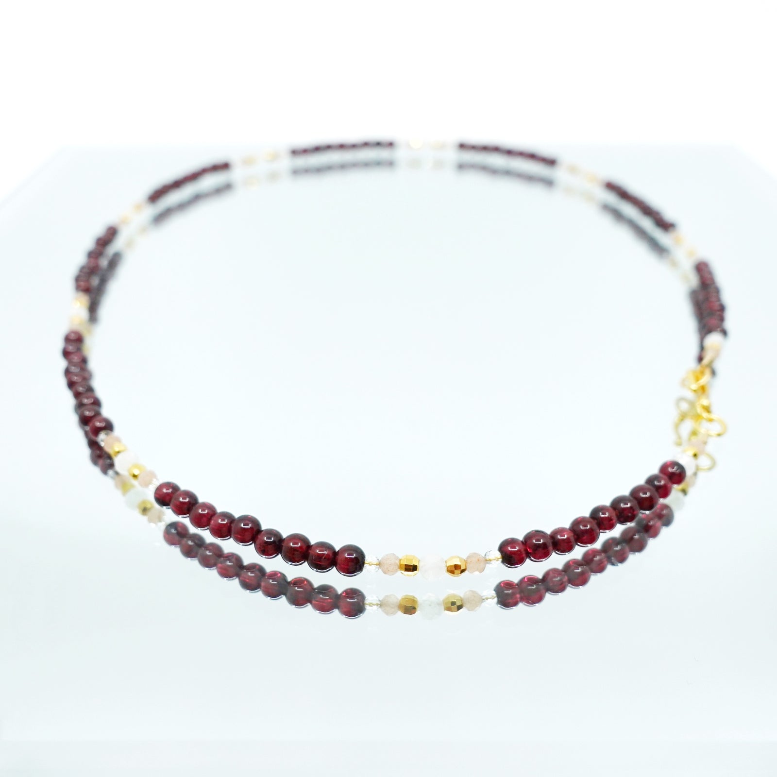 Return to Origin 4mm Garnet Pendant Necklace - Yun Boutique