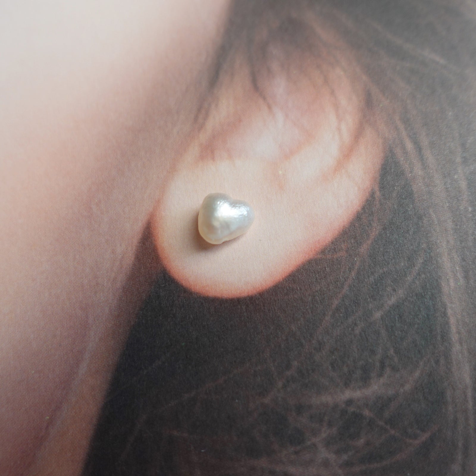 Natural Red Coral and Pearl Asymmetrical Studs - Yun Boutique