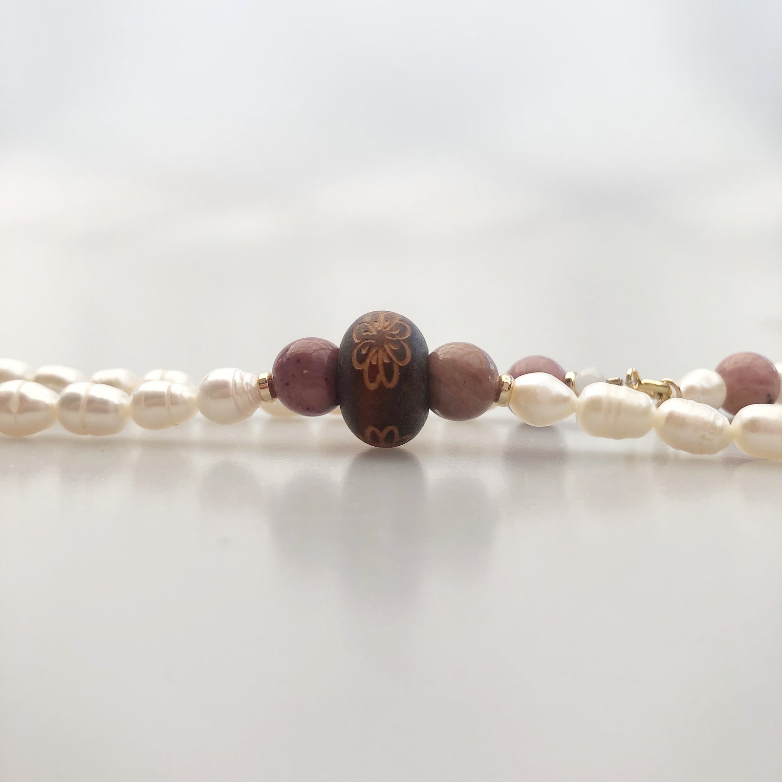 Multi-style Baroque Pearl Lariat Necklace Set with Red Tassels - Yun Boutique