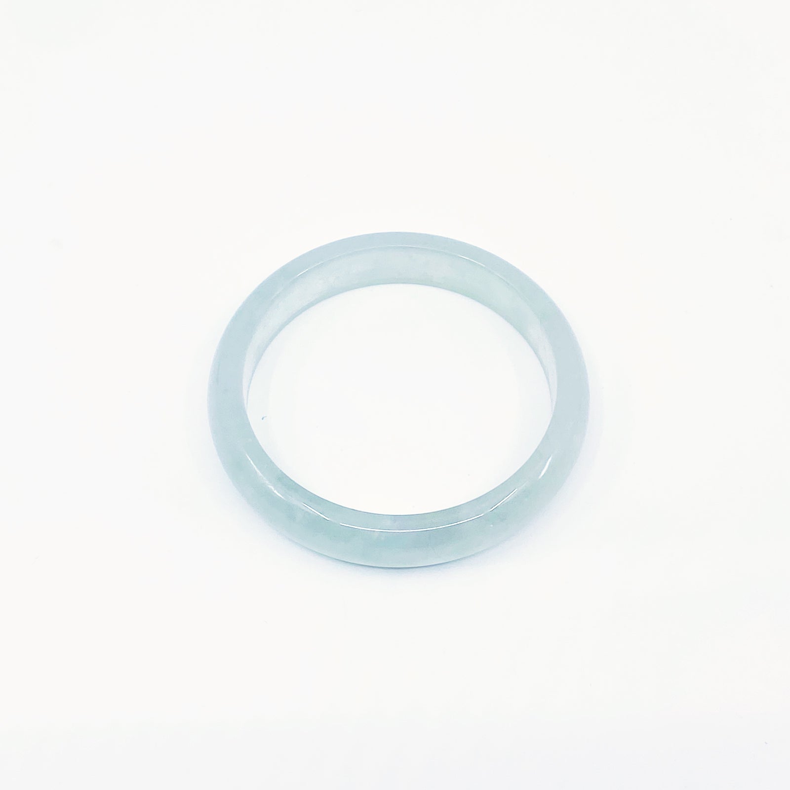 Yun Boutique Icy Green Cloudy Jade Stone Bangle