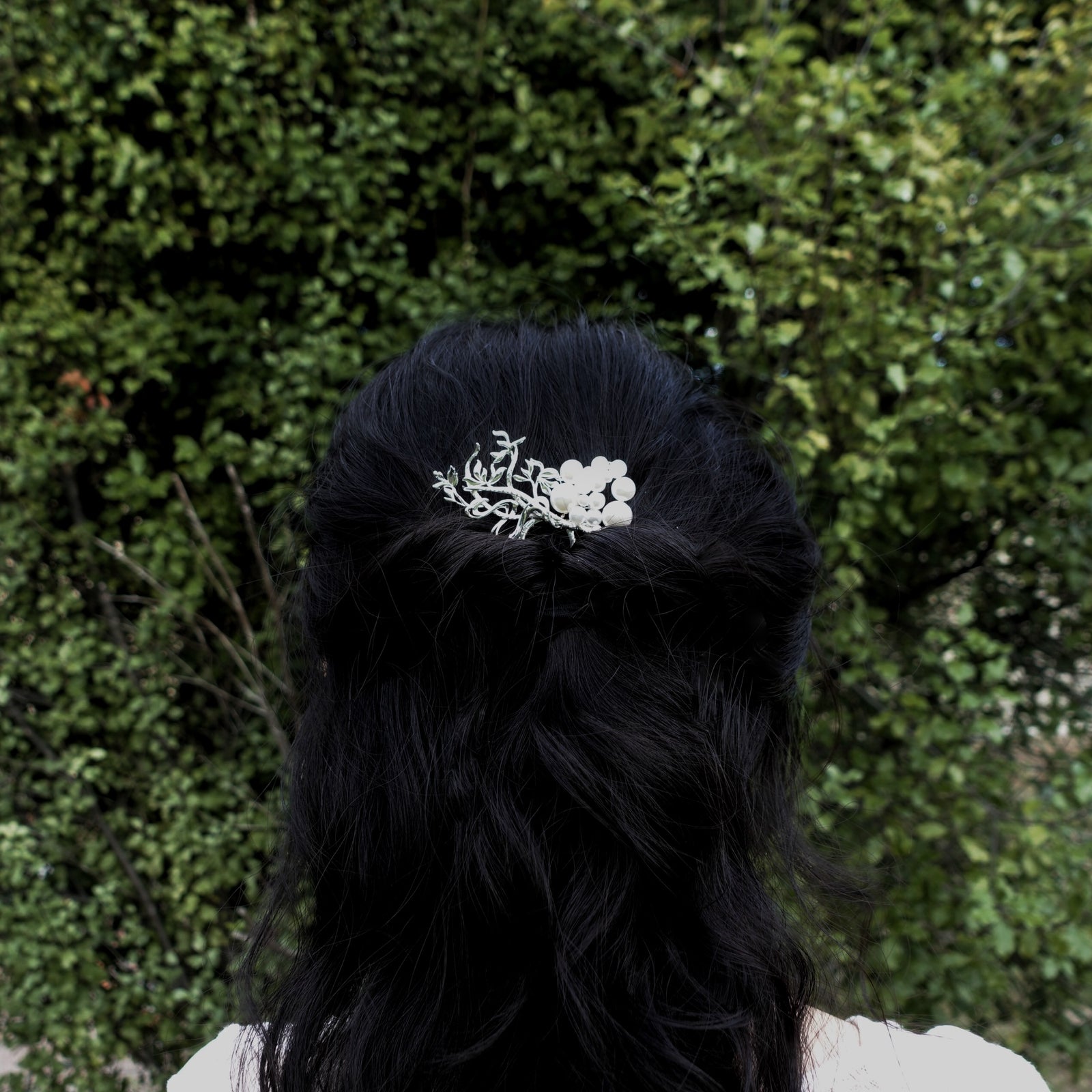 Divine Lotus Hair Comb Silver - Yun Boutique