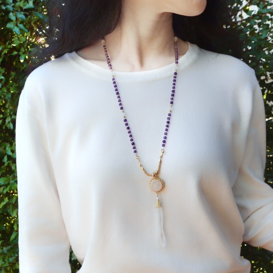 Return to Origin 4mm Amethyst Necklace Set - Yun Boutique