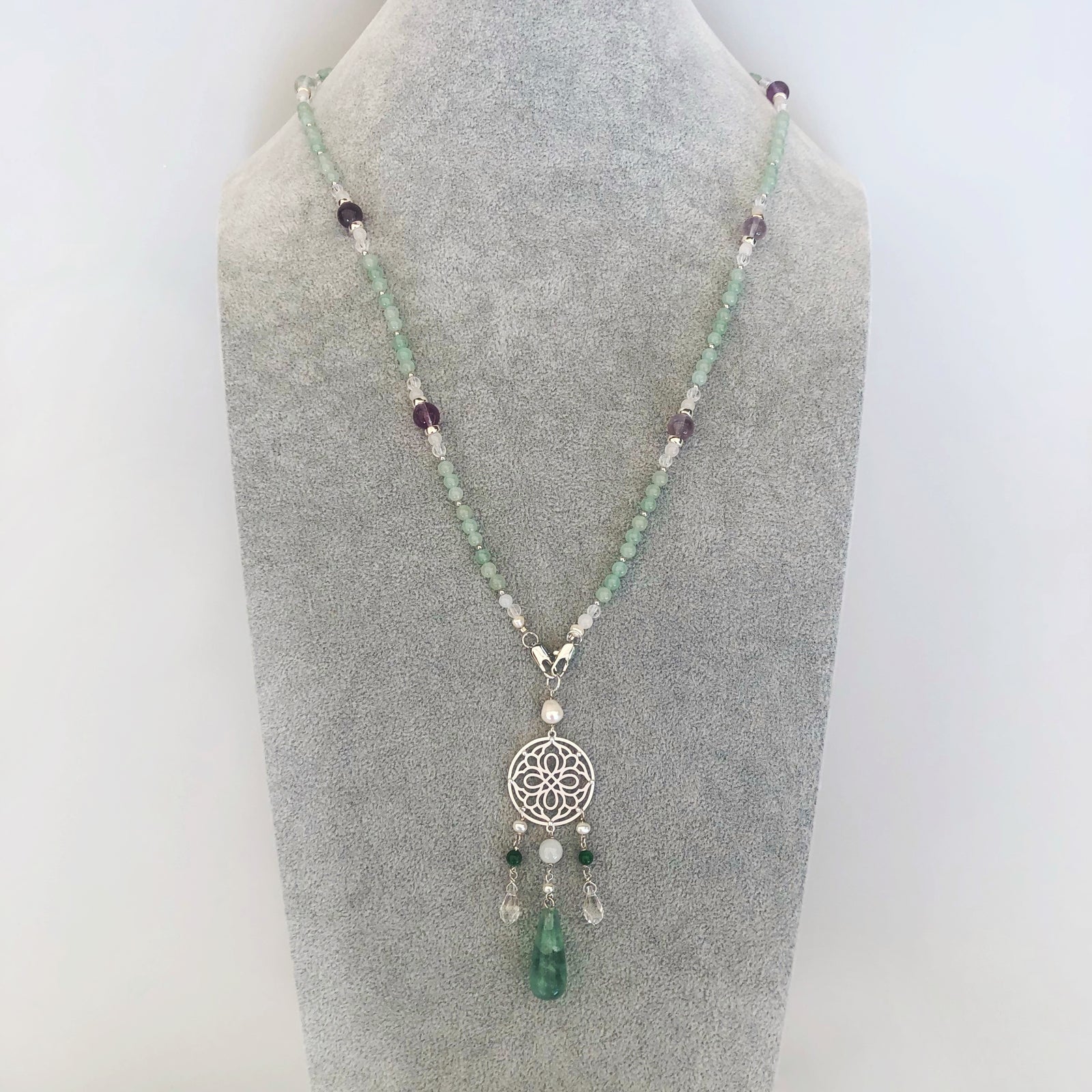Return to Origin Beaded Aventurine Necklace 28 Inch - Yun Boutique
