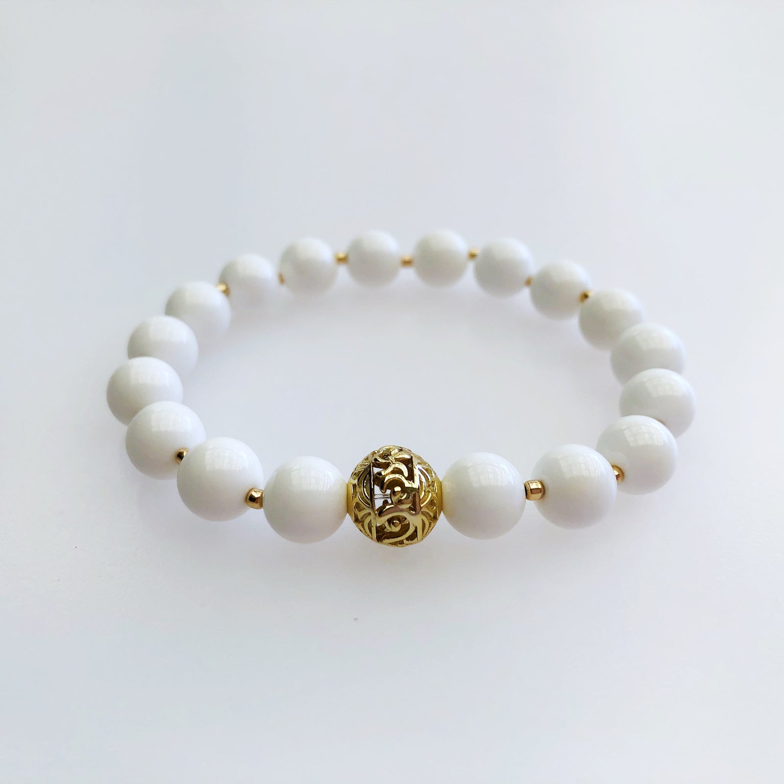 Auspicious Beaded Tridacna Bracelet - Yun Boutique
