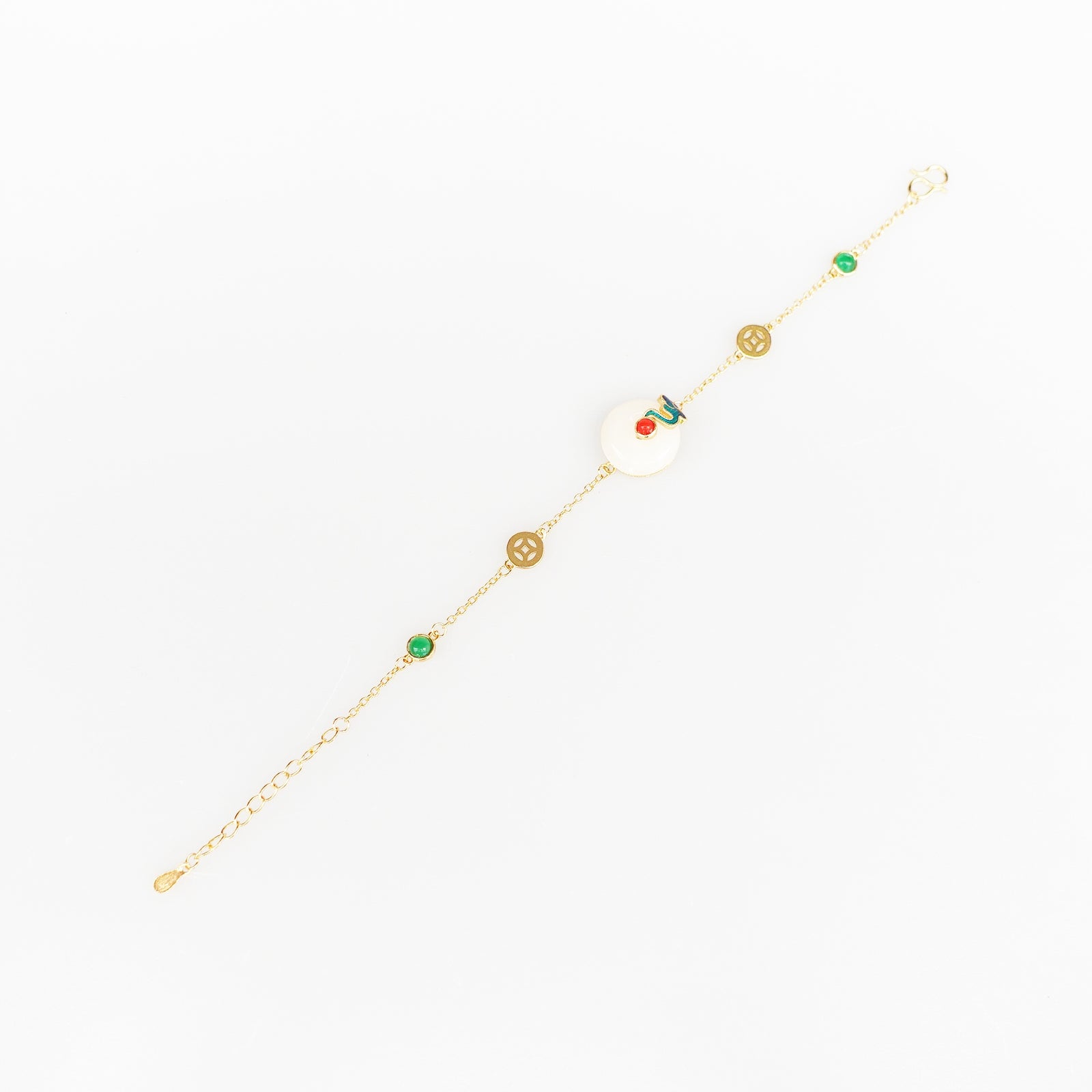 Auspicious Clouds White Jade Bracelet - Yun Boutique