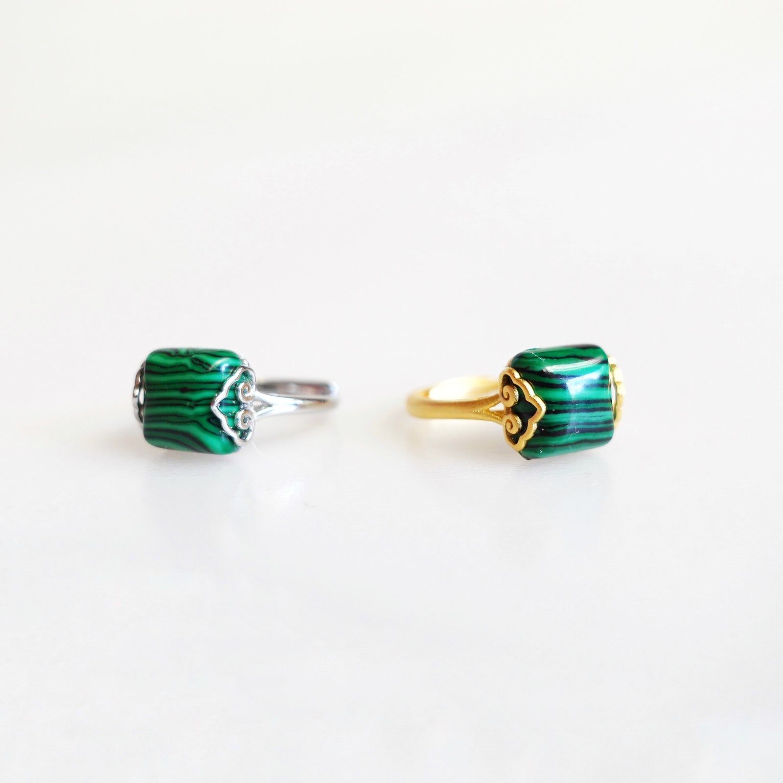 Malachite Ring, Green Gemstone ring, Crystal ring, cocktail ring, vintage ring, square ring, gem rings, ladies ring, silver rings for women, cute rings for women, handmade ring, boutique ring, Asian ring, Yun Boutique Ring.