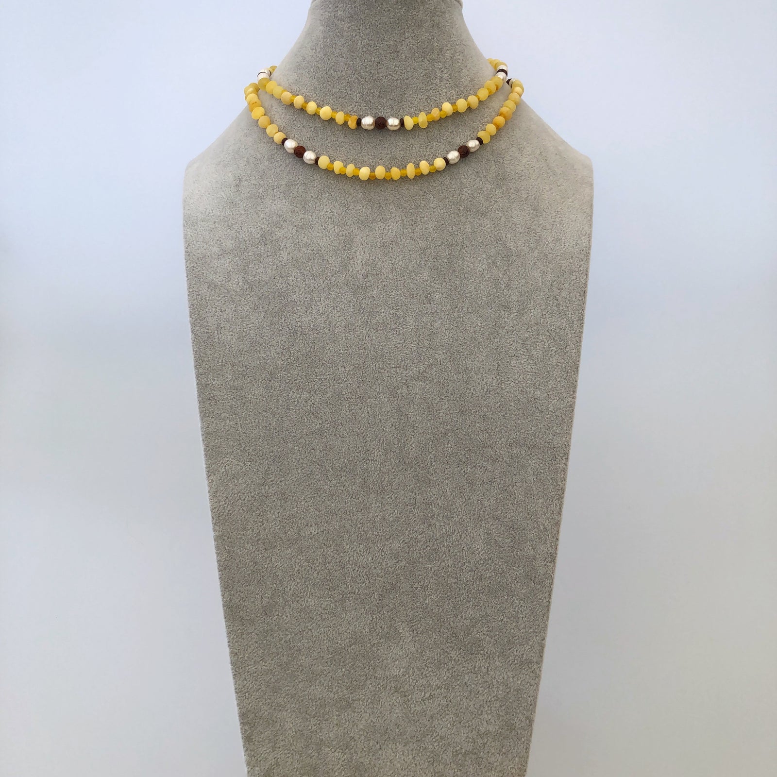 Return to Origin Beaded Amber Necklace