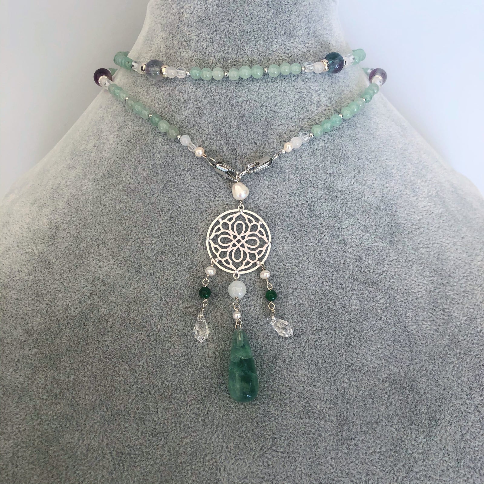 Return to Origin Beaded Aventurine Necklace 28 Inch - Yun Boutique