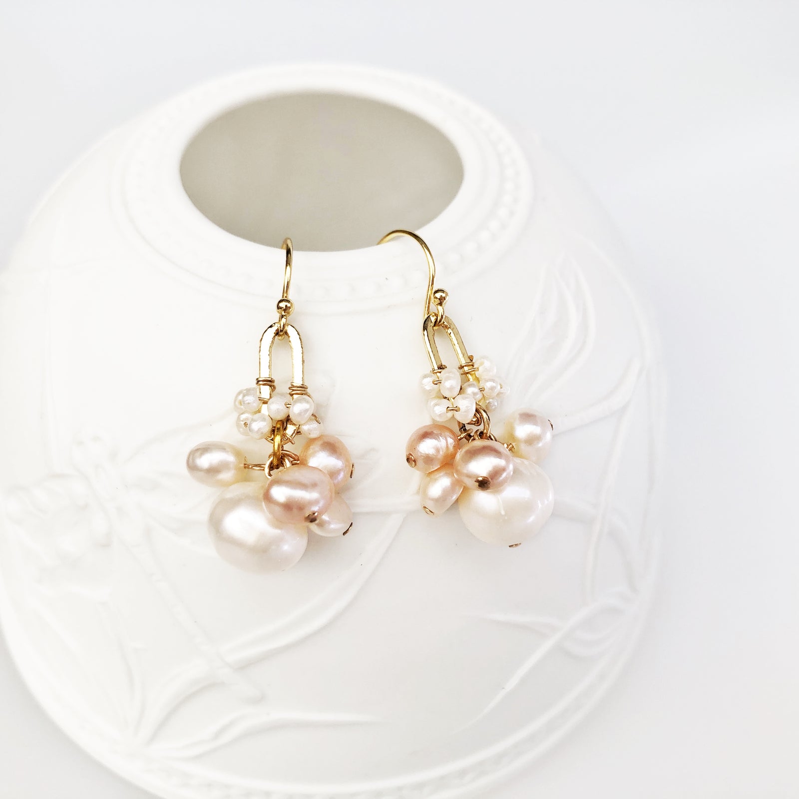 Yun Boutique Moon Goddess Pearl Cluster Earrings