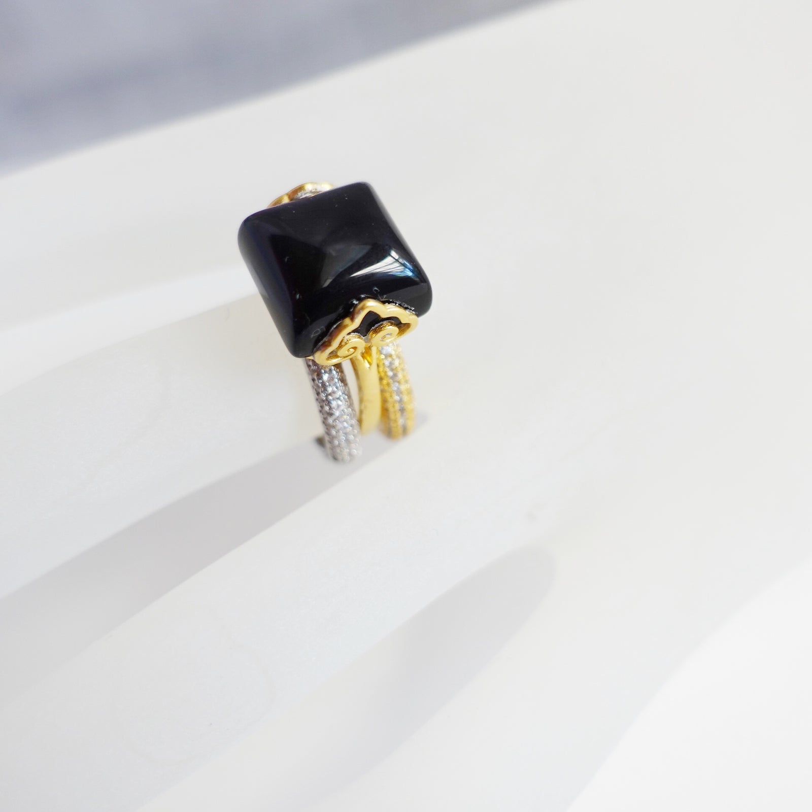 Silver Zircon Stack Ring - Yun Boutique