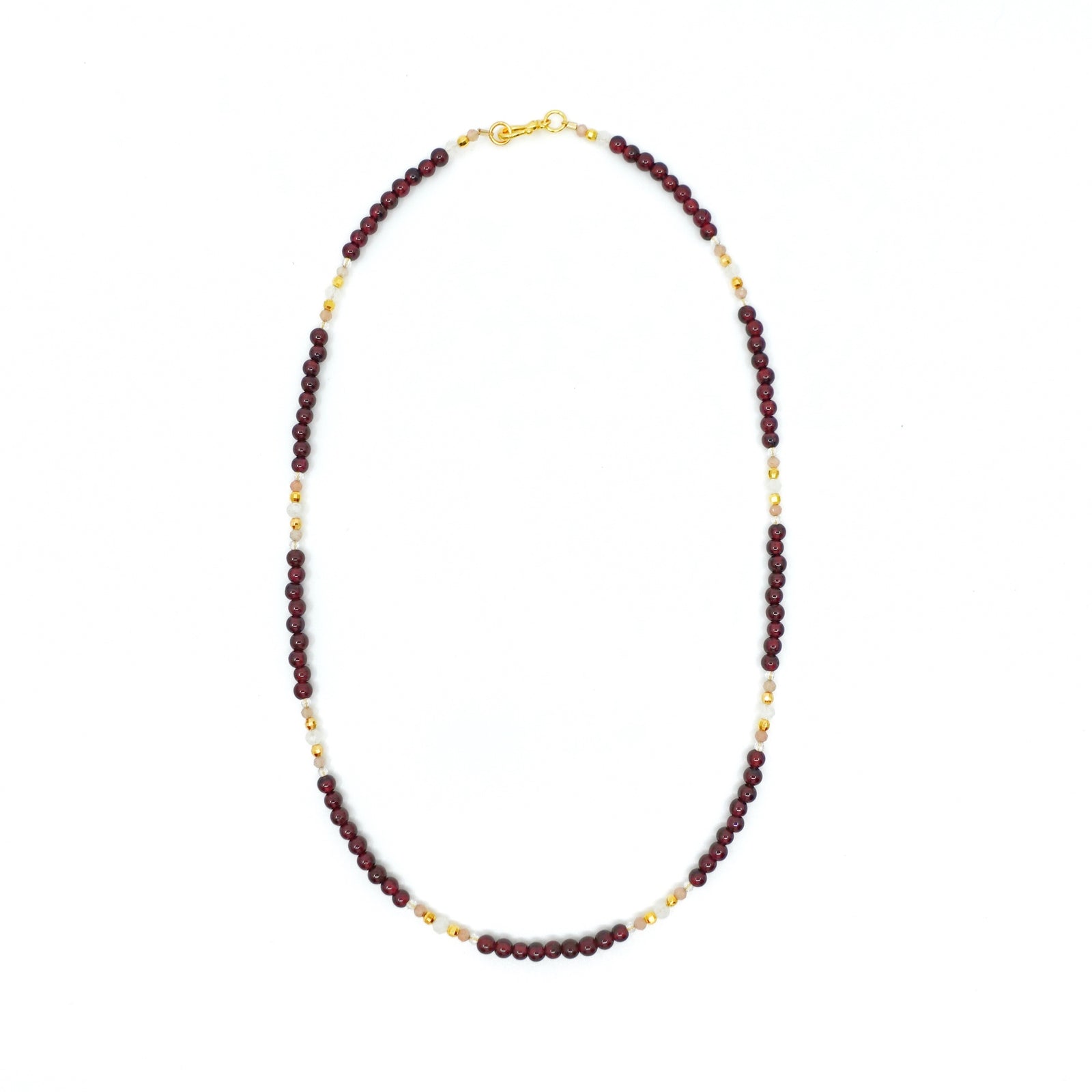 Return to Origin 4mm Garnet Pendant Necklace - Yun Boutique