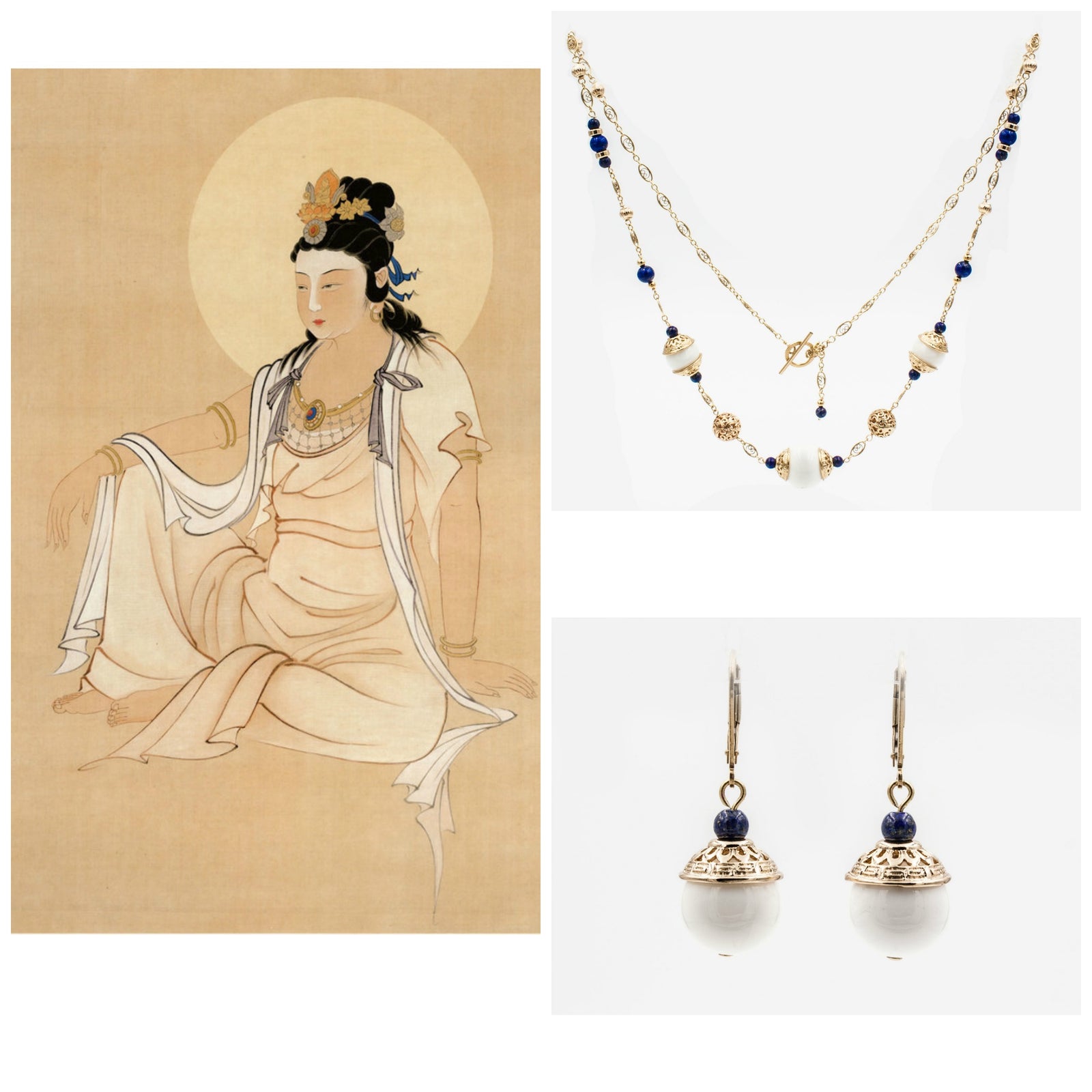 Realm of Peace Bead Drop Earrings - Yun Boutique