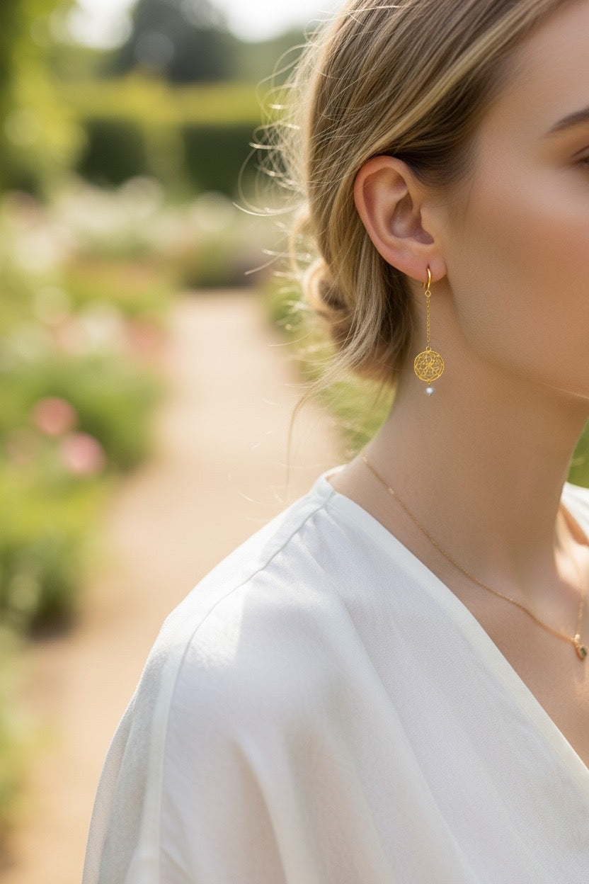 Auspicious Origin Birthstone Earrings (Small) - Yun Boutique