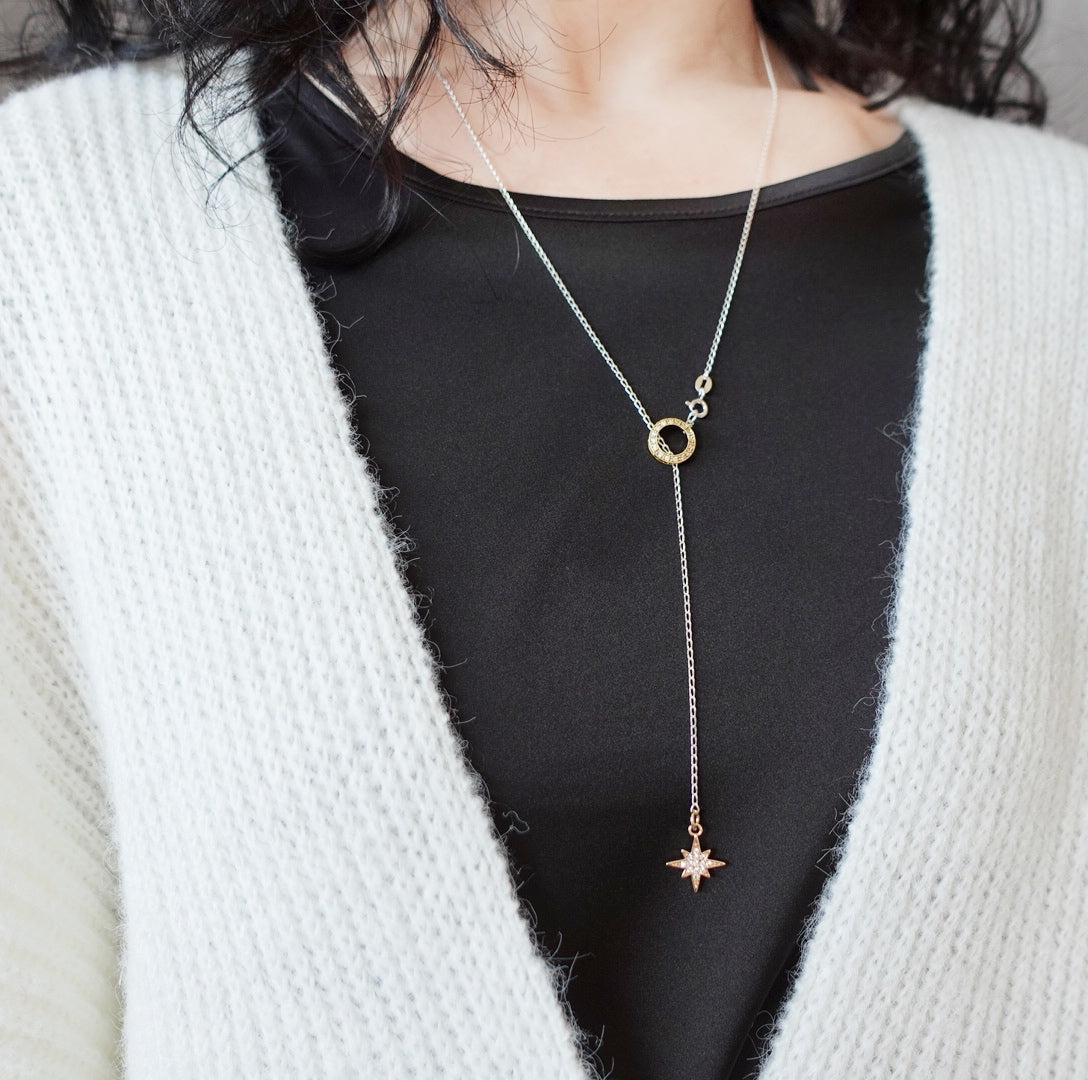 Guiding Star Y Chain Necklace - Yun Boutique