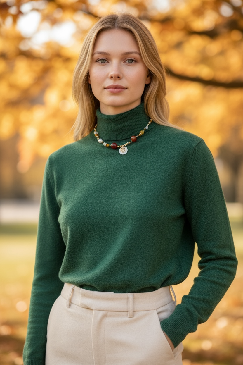 Autumn Gemstone and Pearl Station Necklace - Yun Boutique