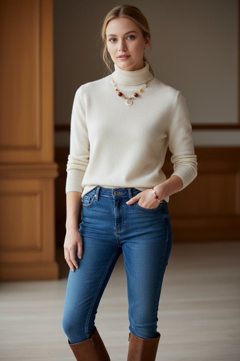 Autumn Gemstone and Pearl Station Necklace - Yun Boutique