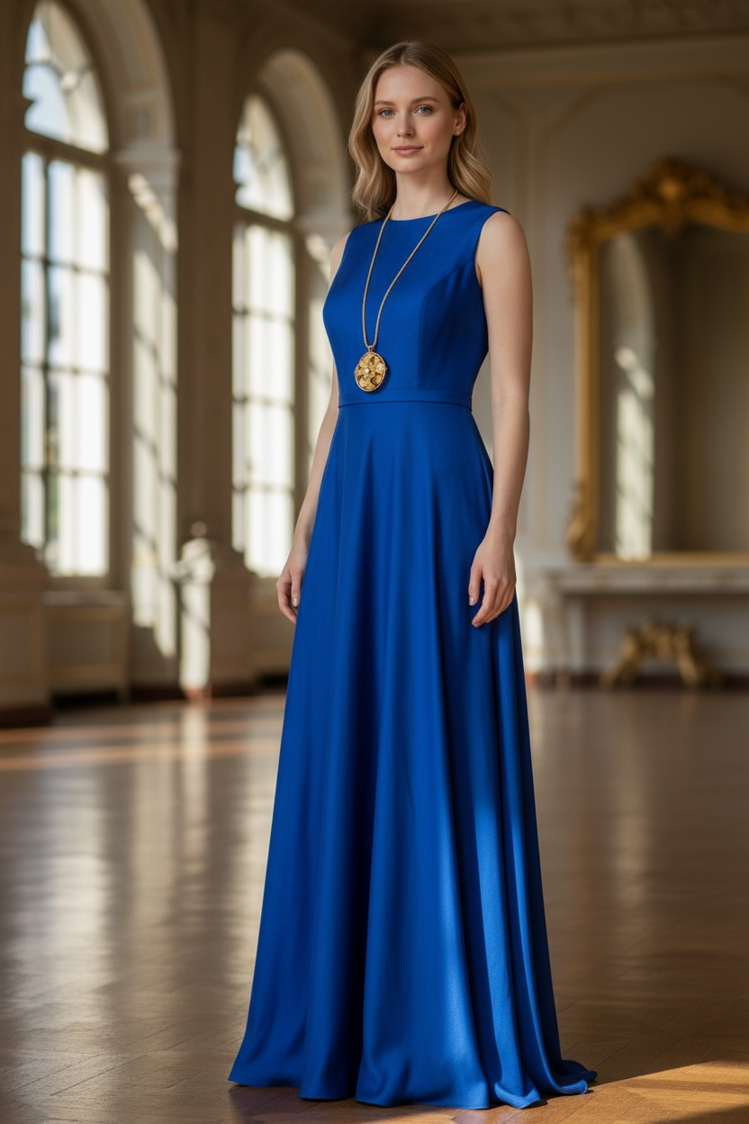 Collar con colgante de medallón con incrustaciones de filigrana de flores auspiciosas en oro
