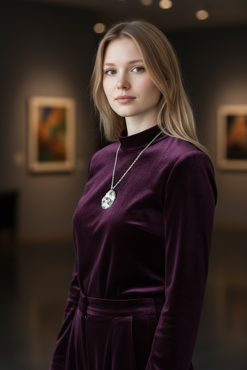 Auspicious Flower Filigree Inlay Locket Pendant Necklace Silver - Yun Boutique