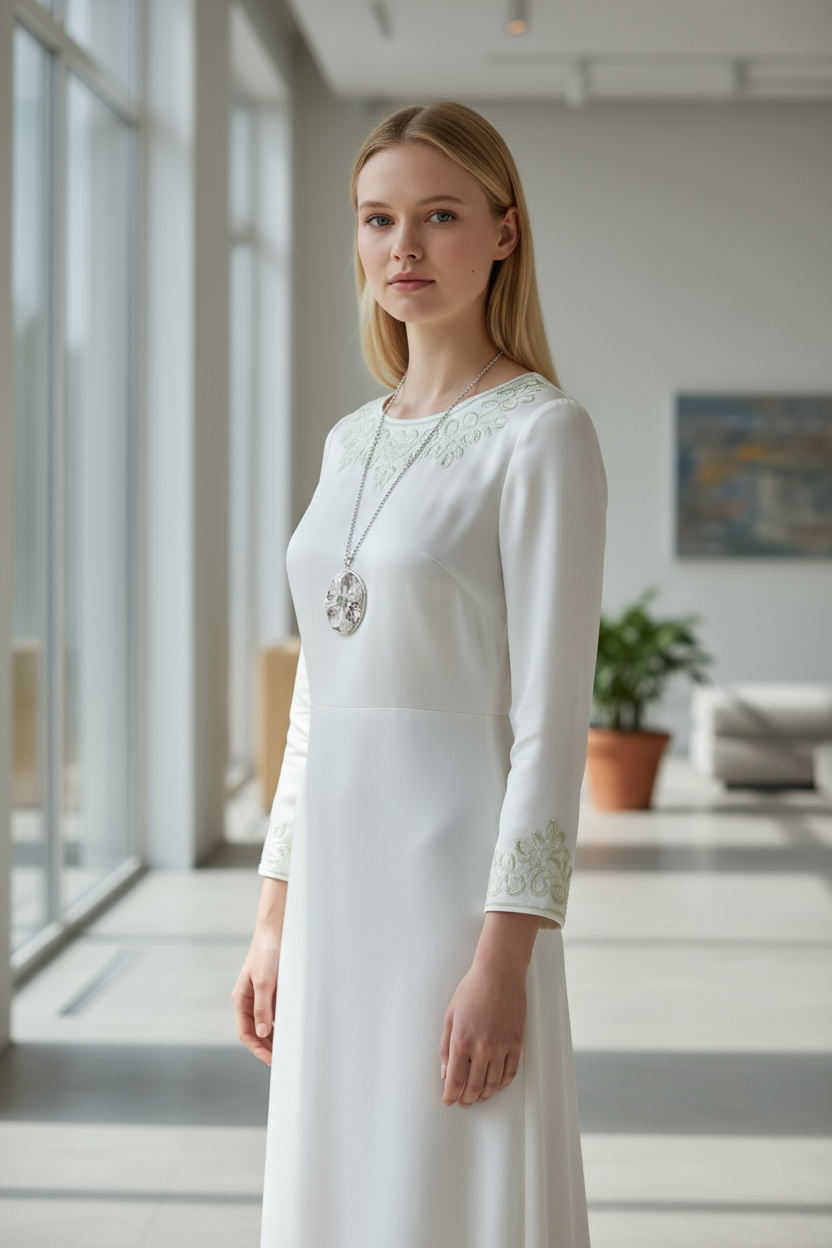 Auspicious Flower Filigree Inlay Locket Pendant Necklace Silver - Yun Boutique