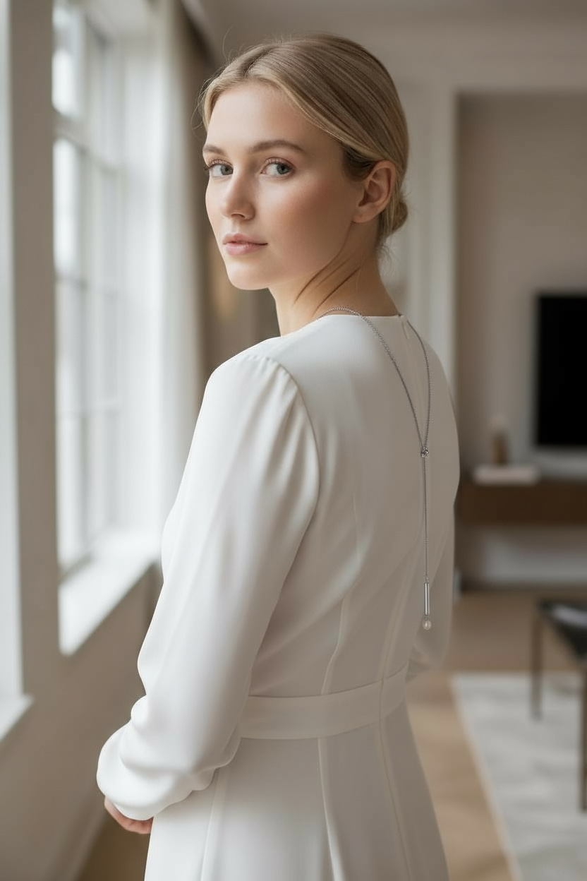 Auspicious Flower Filigree Inlay Locket Pendant Necklace Silver - Yun Boutique