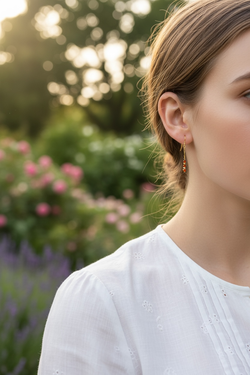 Summer Sunstone and Pearl Long Necklace - Yun Boutique