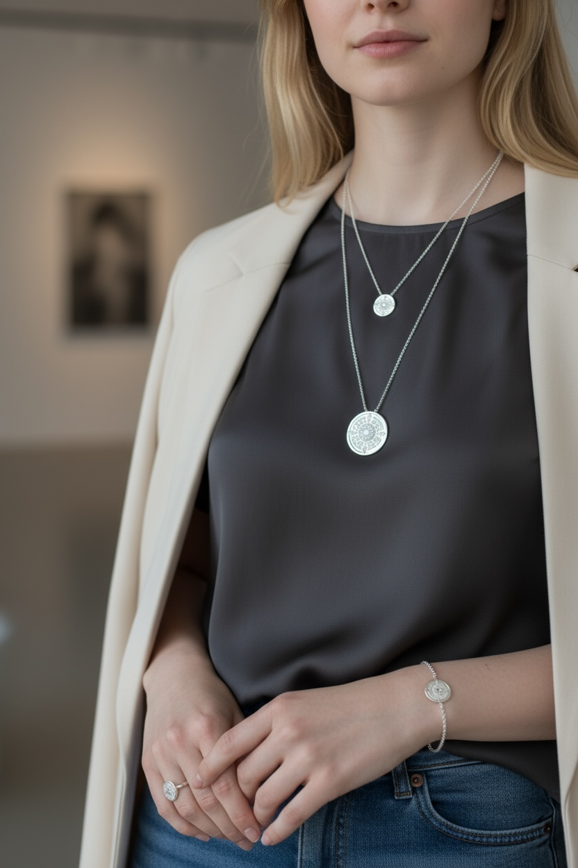 Revive Your Inner Kingdom Small Pendant Necklace Silver - Yun Boutique