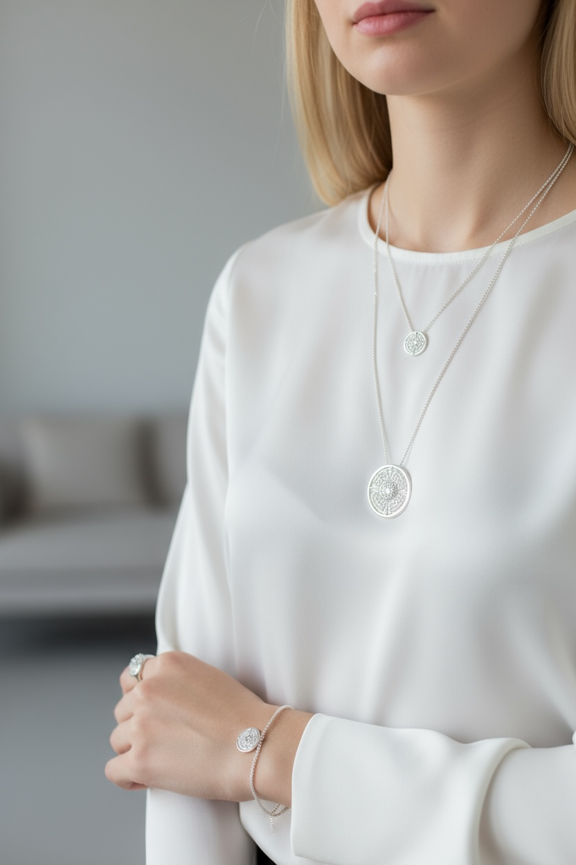 Revive Your Inner Kingdom Small Pendant Necklace Silver - Yun Boutique