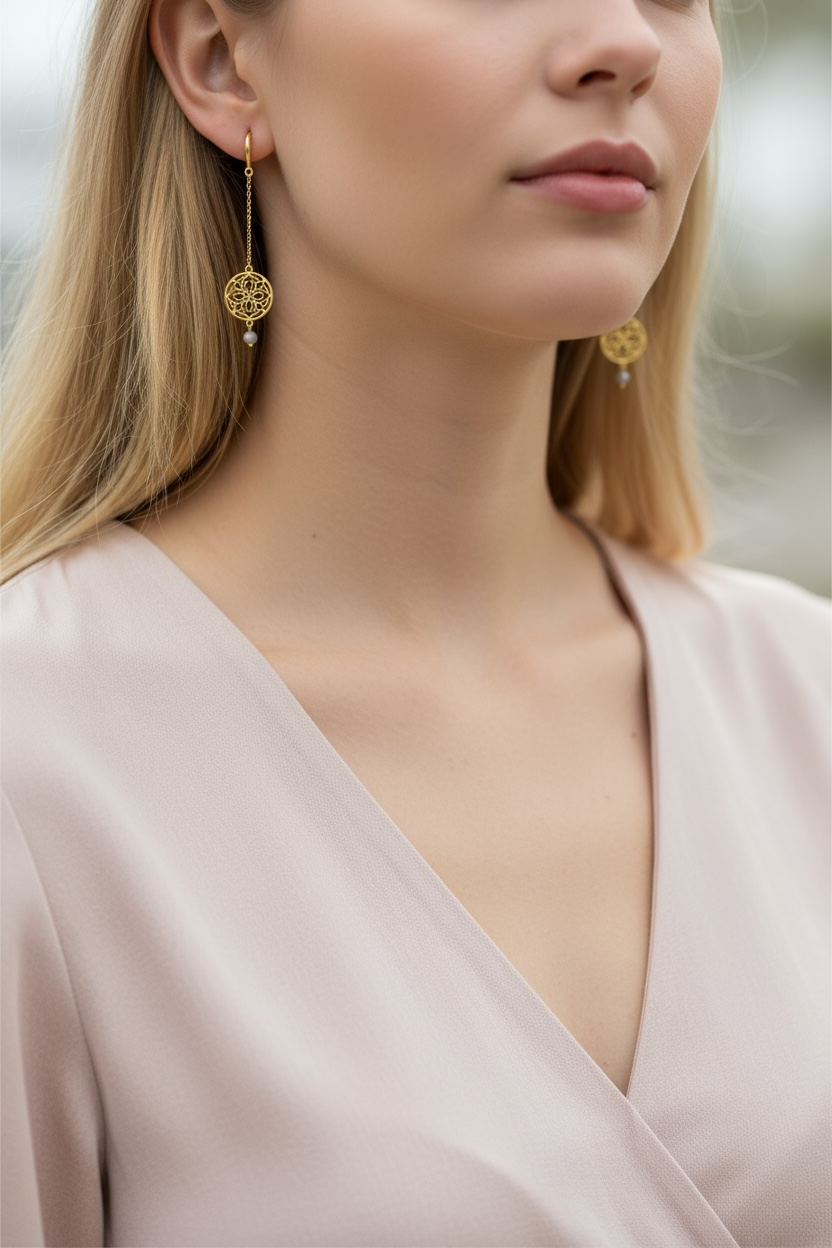 Auspicious Origin Birthstone Earrings (Small) - Yun Boutique